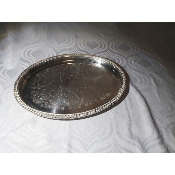 My Electro Silver Plated steel oval serving tray - Picture 2 of 5
